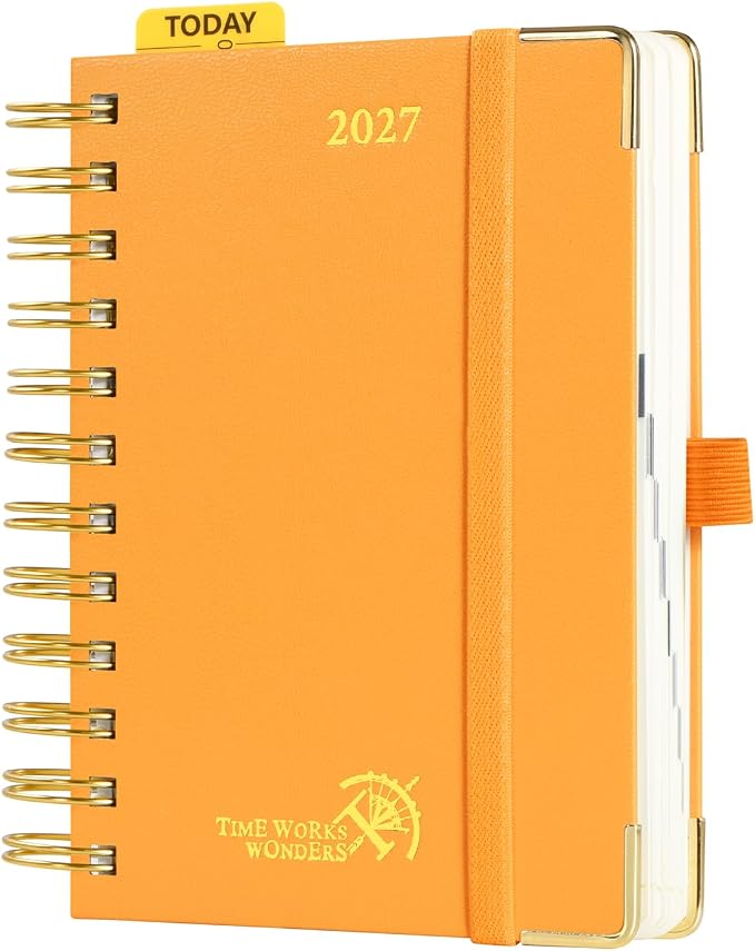 POPRUN 2027 Daily Planner One Page Per Day, 4.25" x 6.25" Small Calendar