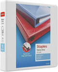 Staples Heavy-Duty 1.5-Inch 3-Ring View Binder, Durable, 350 Sheets | Reinforced spine for durable everyday school and office storage.