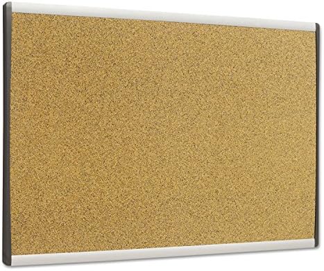 Quartet Bulletin Board, 24" x 14", Corkboard, Cubicle, Arc, Aluminum Frame (ARCB2414)
