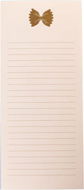 Graphique Macaroni Bowtie Magnetic Notepad, 100 Tear-Away Sheets for Grocery, Shopping & To-Do Lists, Writing Pad for Fridge, Kitchen, Office
