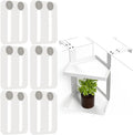 6 Pcs Cubicle Shelf Hanger Extenders for Office Desk Width Extension White | Metal Cubicle Storage Hangers Expanders for Office Organization, Workstation Shelf Extension