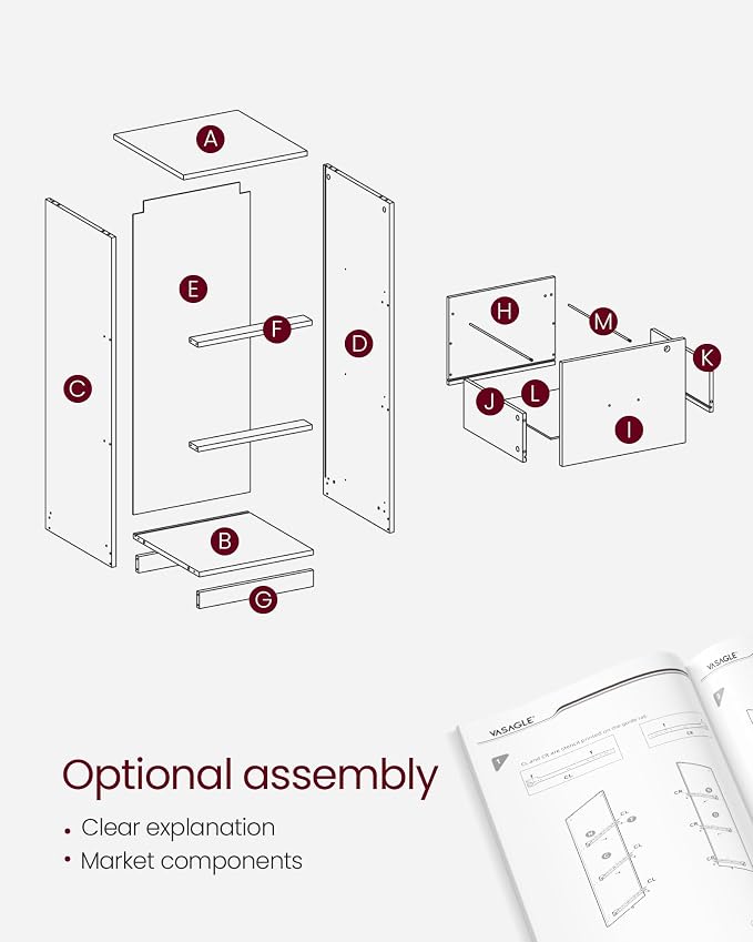 VASAGLE File Cabinet, 3 Drawer Filing Cabinet for Home Office, with Locks, for A4, Letter Sized Documents, Hanging File Folders, Rustic Brown UOFC055K101S
