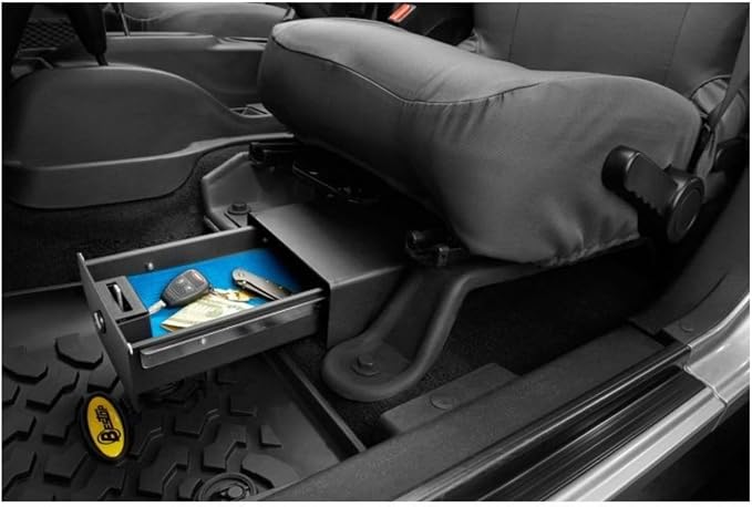Bestop Underseat Lock Box 4264001 for Jeep Wrangler JK 2-Door 2007-2010 | Fits Jeep Wrangler JK, 2-Door, driver side, 2007-2010, 1-Year Warranty