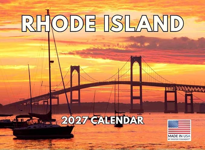Rhode Island Calendar 2027 Monthly Wall Calender 12 Month