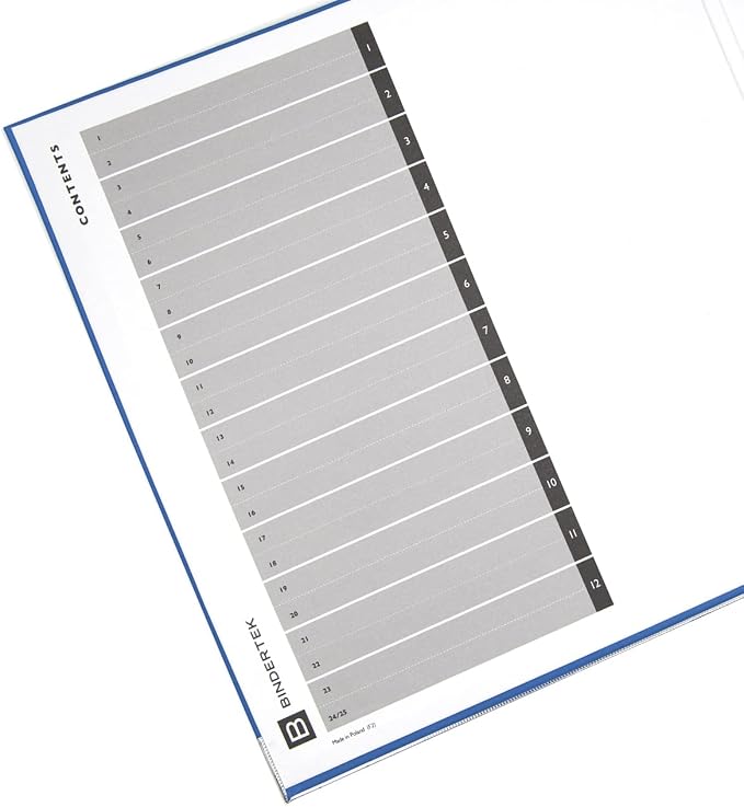 3-Ring Premium Binder - Navy, 3" Spine, by Bindertek | 525 Sheet Capacity, 2" D-Rings, Linen-Textured Covers, Steel Reinforced Edges, Spine Label Included