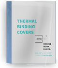 Binditek Thermal Binding Presentation Covers, 1/16 Inch Spine,Blue,10 Pack | Thermal Binding Covers, 15 Sheets Capacity, Ultra Clear Front, Blue Paper Back Cover, Letter Size, for Students & Coworkers