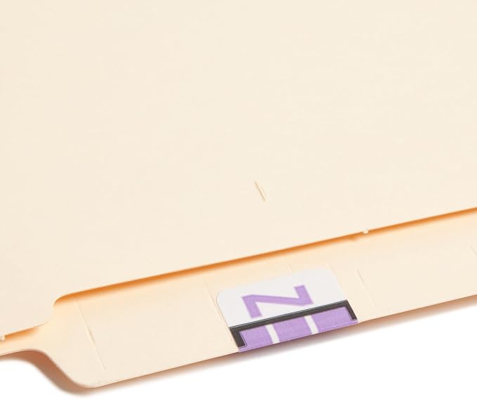 Smead BCCR Bar-Style Color-Coded Alphabetic Label, Z, Label Roll, Lavender, 500 Labels per Roll, (67096)