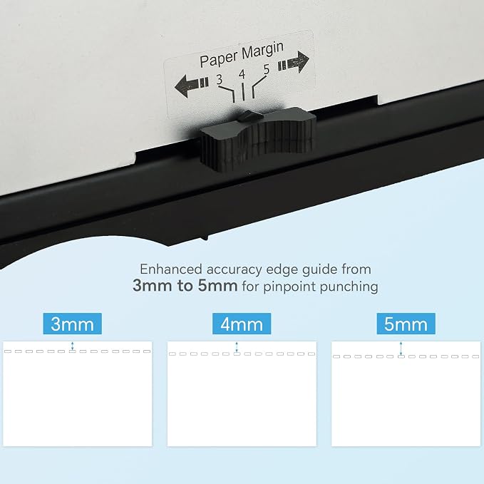 FLKQC 21 Hole Comb Binding Machine with 100PCS 3/8'' Plastic Comb Spines | 21-Hole, Manual Book Binding Machine for Letter Size, A4, A5 Paper, For Booklet Binding, Paper Punch Binder Machine