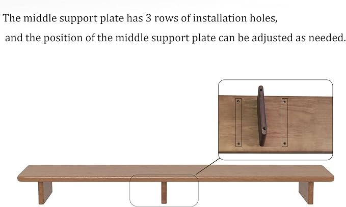 Solid Wood Dual Monitor Stand Riser Walnut Monitor Riser for Desk Wooden Desk Shelf Ergonomic Monitor Stand for Home Office
