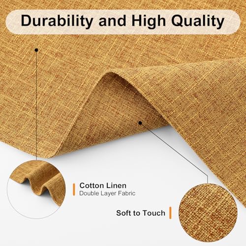 Homaxy Cloths Placemats for Dining Table Set of 6, 13" x 19", Amber