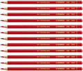 STABILO All Marker Pencils, Pack of 12 All Surface Colouring Pencils, Red