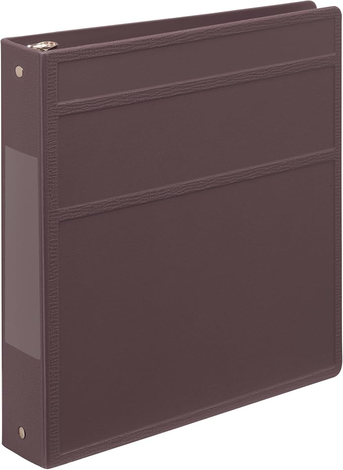Carstens 1.5-Inch Heavy Duty 3-Ring Binder - Side Opening, Plum, Durable Plastic, No-Gap Rings, Waterproof Covers, No Pockets, Holds 250 Letter-Size Sheets, BPA-Free, Made in USA (2044-3R), Case of 20