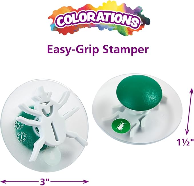 Colorations BUGST Easy-Grip Stampers, Bug Story (Pack of 12)