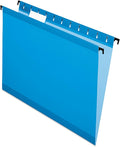Pendaflex SureHook Reinforced Hanging Folders, Letter Size - Sheets, Blue, 20 per Box (6152 1/5 BLU), 13 x 2.81 x 9.56 inches