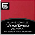 All American Red—12x12 Textured Cardstock | 80lb Textured Red Scrapbook Paper | Premium Cardstock for Cricut Cutting | 25 Sheets