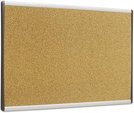 Quartet Bulletin Board, 24" x 14", Corkboard, Cubicle, Arc, Aluminum Frame (ARCB2414)