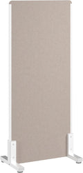 Bush Business Furniture 24W x 55H Freestanding Privacy Screen in Warm Beige, Standing Office Partition with Acoustic Sound Dampening Panel