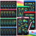 Zhehao 24 Pcs LCD Writing Tablet Kids Board, Classic Color, Round Style