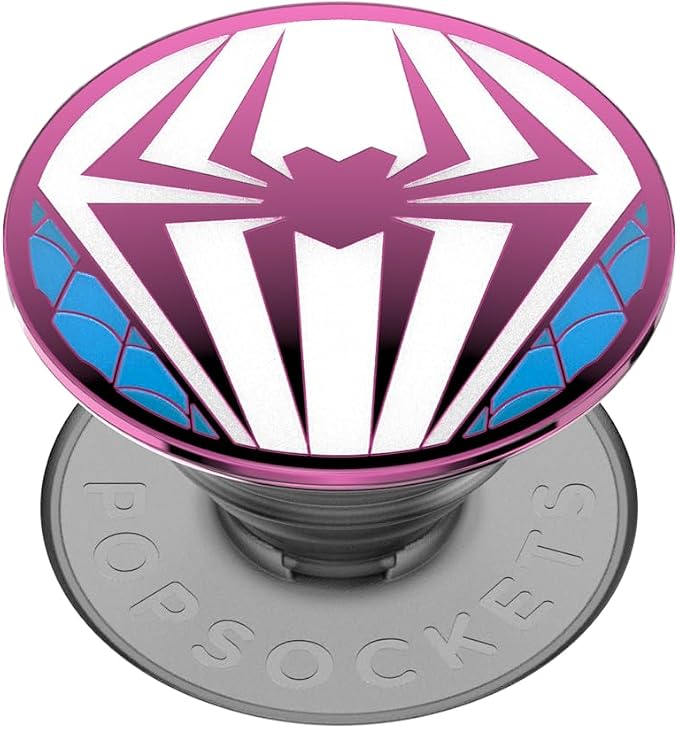 PopSockets Adhesive Phone Grip, Holder- Spider Gwen Suit | Secure Comfortable Hold, Anti-Drop, Kickstand, Spiderman, Enamel, Designs