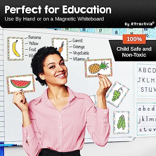 Attractivia Dry Erase Magnetic Labels 5.6 x 3.7 in, Pattern Borders, Large Dry Erase Magnets, 36-Pack, Erasable Write-On All-Purpose Labels, for Office, Education, Home, Whiteboard