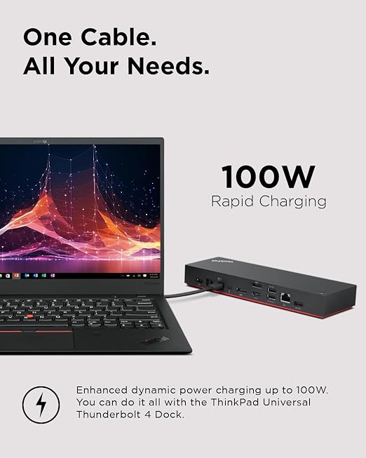 Lenovo ThinkPad Universal Thunderbolt 4 Dock | 4 Displays | 100W Charge