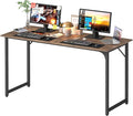 PayLessHere | 55 Inch Computer Desk | Vintage | Office Desk with Metal Frame, Adjustable Feet | Water-Resistant, Scratchproof Surface | Sturdy Writing Table for Home Office or Study | Pack of 1