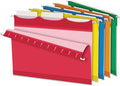 Pendaflex Ready-Tab Reinforced Hanging File Folders, Letter Size, 3 Tab, Assorted Colors, 25/BX (42621) (Pack of 10)