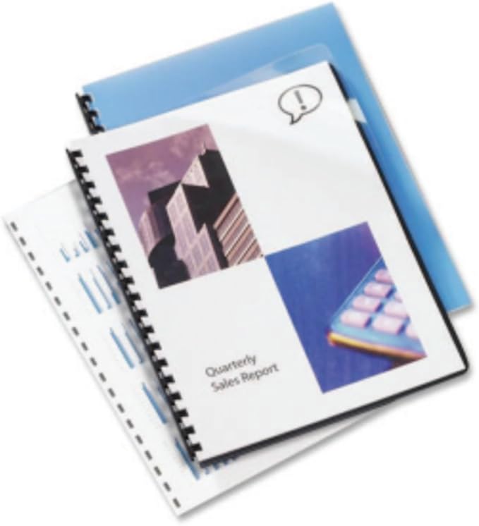 GBC Clear View Presentation Covers, Pre-Punched for CombBind, 19 Hole, Round Corners, 100 Pack (2020024)