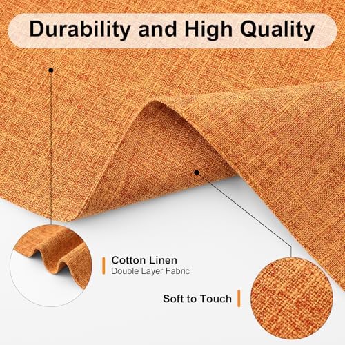 Homaxy Cloths Placemats for Dining Table Set of 6, 13" x 19", Orange