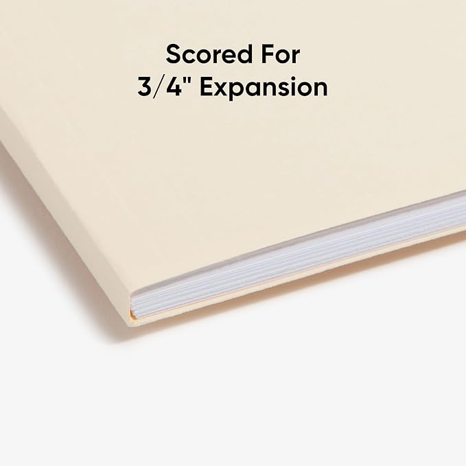 Smead Fastener File Folder,2 Fasteners,Reinforced 1/3-Cut Tab,Letter Size,Manila,50 per Box (14537),(Pack of 5)