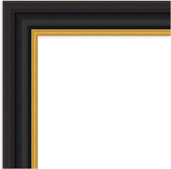 Amanti Art Black Framed Magnetic Board 18x30 Small Vision Board for use with Magnets, 100% Metal Sheet to Display Items as Office Decor or for Home Organization in mudroom, Kitchen or Kids Room