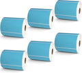BETCKEY - 4" x 2.5" Shipping & Multipurpose Labels Compatible with Zebra & Rollo Label Printer,Premium Adhesive & Perforated[Light Blue, 6 Rolls, 3720 Labels]