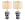 JONATHAN Y Jennifer 25.75" Ginger Jar LED Lamp, Blue/White, Set of 2