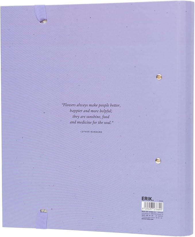 Grupo Erik 2 Ring Binder A4 - Wild Flowers, Stationery Gifts | A4 Folder with Elastic closure, School Folders for Paperwork A4, Back to School Supplies | Cute Stationary Gifts