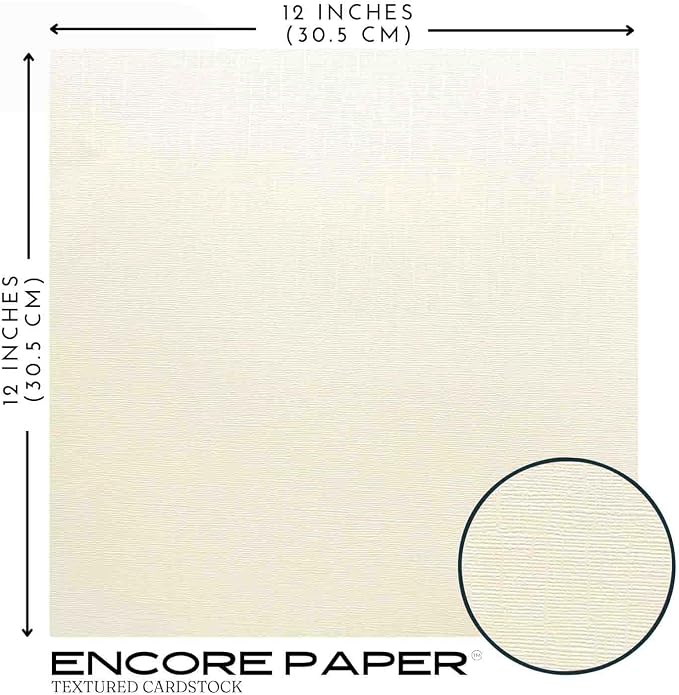 LINEN—12x12 Textured Cardstock | 80lb Textured Wt/Off Wt Scrapbook Paper | Premium Cardstock for Cricut Cutting | 25 Sheets