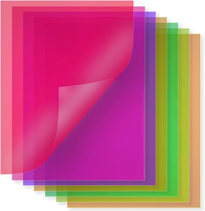 Binditek 20 Pack 10 Mil PVC Binding Presentation Covers, Letter Size, Square Corners, Un-Punched, Multi Color, Office Supplies | Binding Presentation Covers, Letter Size, Multi Color, Square Corners, Unpunched, Ideal for Business Reports and Proposals