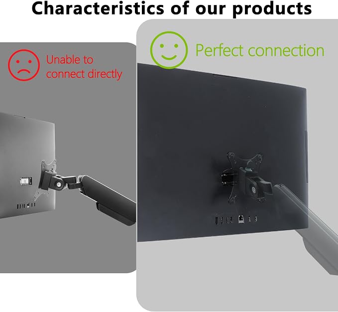 A100 Al0 VESA Adapter Compatible with Lenovo All in One Monitor | (Fits A100,V100 AIO,AIO A105a,IdeaCente Al0 3,Al0 3i,A340-24ICK,A27ICi5T,ThinkCentre Neo 30a)–75x75 to 100x100 Wall Bracket