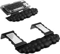 Black Acrylic Keyboard Stand with Wrist Rest，Detachable/Adjustable Width | Ergonomic Cloud Wrist Rest Keyboard Support，Width Adjustment 9.7-16.8 in,for Laptop,Office Desk - Portable Comfortable Typing