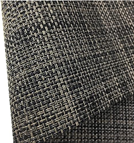 WAZAIGUR Placemats Crisscross Woven Vinyl Place Mats Set of 6 Grey
