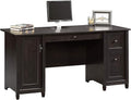 Sauder Edge Water Computer Desk with Storage Drawers, Home Office Desk, in Estate Black