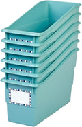 Really Good Stuff Durable Book & Binder Holder, 6-Pack, Water