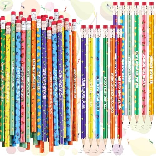 Gersoniel 24 Pcs Scented Pencils Bulk for Kids, Inspirational