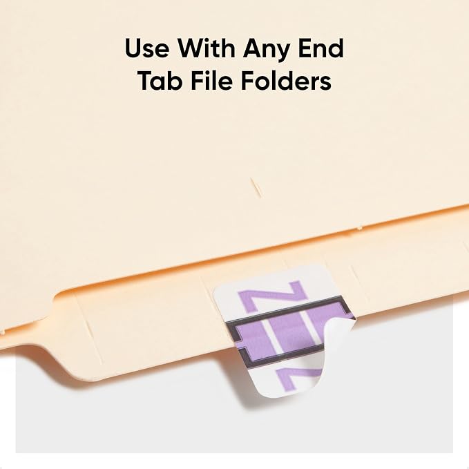 Smead BCCR Bar-Style Color-Coded Alphabetic Label, Z, Label Roll, Lavender, 500 Labels per Roll, (67096)
