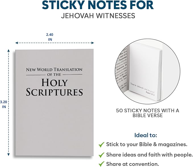 Jehovah Witness Ministry Supplies, JW Gifts Tract Holder JW.org Accessories | 7 pcs Bundle for Jehovahs Witnesses Pioneers, No Blood Sticker, Tract Holder, Pin, Keychain, Pad, JW Field Service Supplies