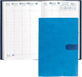 Quo Vadis 2026 Minister - Weekly/Monthly Planner - 12 Months, Jan. to Dec. - 6 1/4 x 9 3/8" - Smooth Faux Suede Texas Blue Cover- Time Management Appointment Organizer
