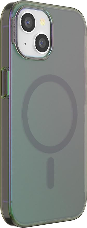 PopSockets iPhone 15 Phone Case with MagSafe, Wireless Charging Compatible, Green - Nightshade