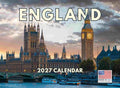 England Calendar 2027 Monthly Wall Calender 12 Month
