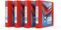 Staples Heavy Duty 1 1/2" 3-Ring View Binder, D-Ring, Red, 4/Pack