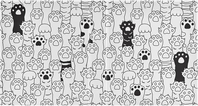 3 Ring Binder 1.5 Inch Dog Cat Paws Clipboards Binders with Interior Pockets Round Ring Binder for Office Supplies and School