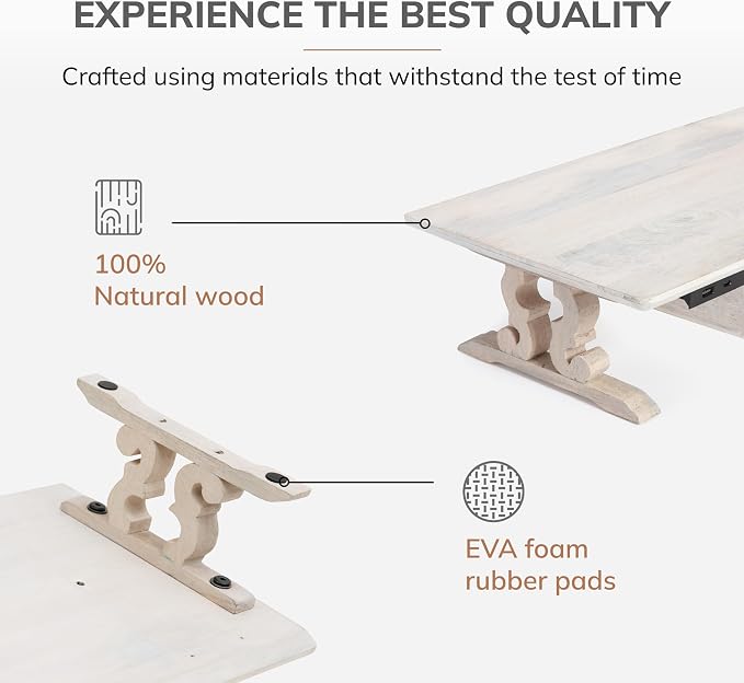 Anji Mountain Monitor Stand - Desktop Organizer & Laptop Riser, Ergonomic Monitor Riser, Space-Saving Monitor Stand for Desk, Durable Construction, Easy Assembly, Ideal for Home & Office